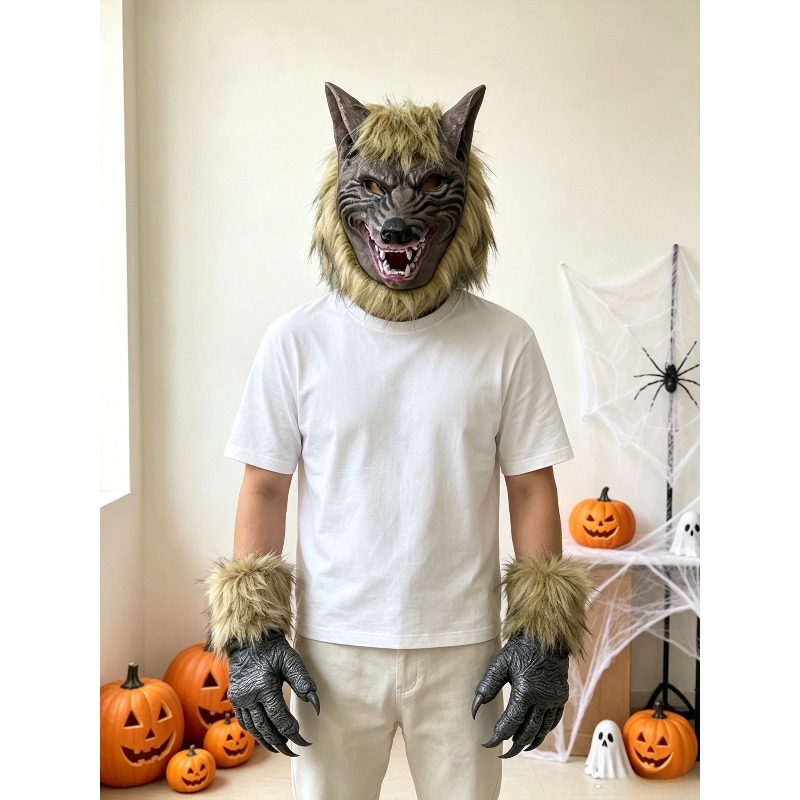 Formal Wear Gloves Men - Набор маски и перчаток волка для