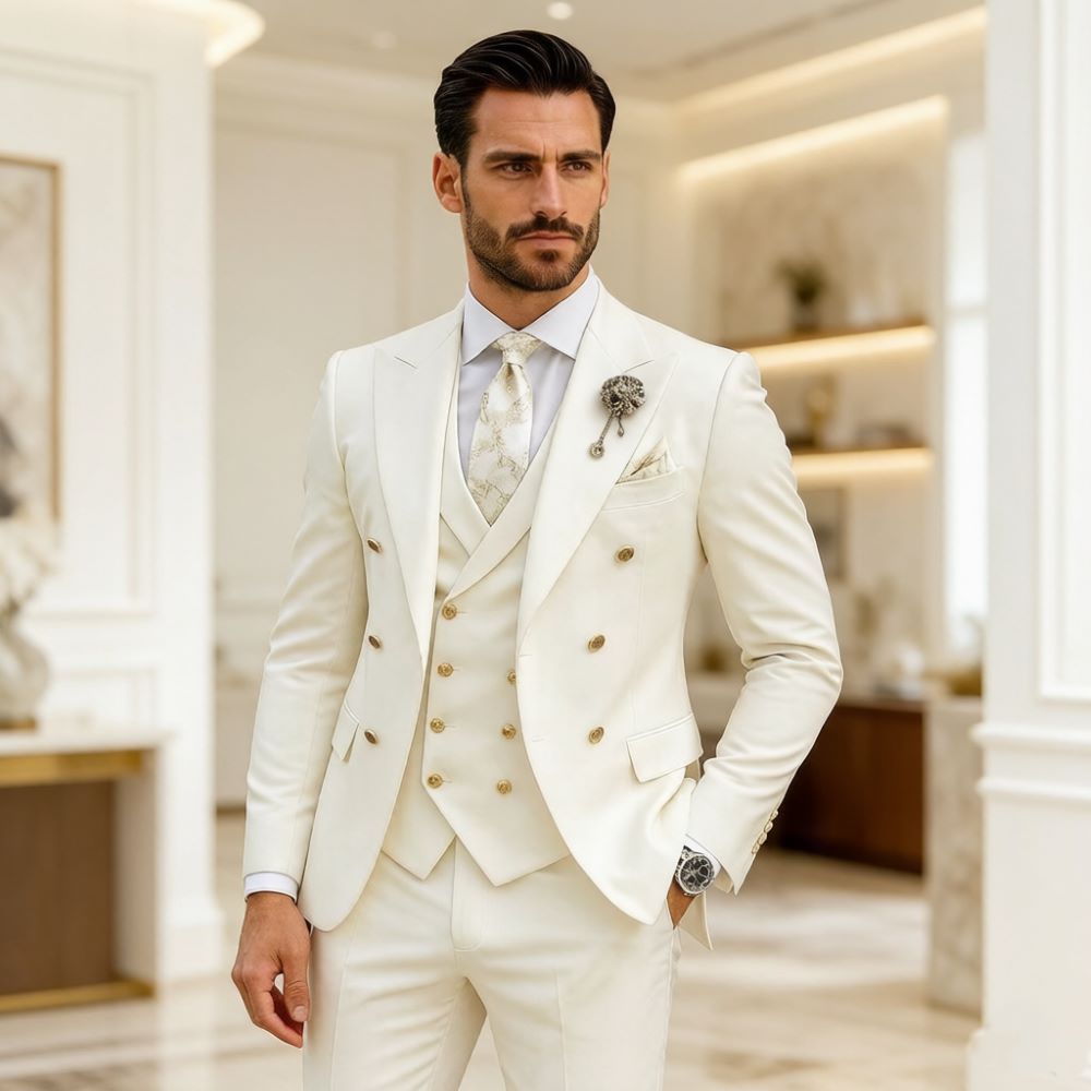 Men Formal Wear Modern - Мужской свадебный костюм цвета слоновой кости,