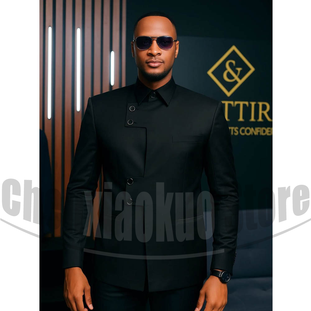 Men Formal Wear Modern - Модный мужской костюм с воротником-стойкой, 2