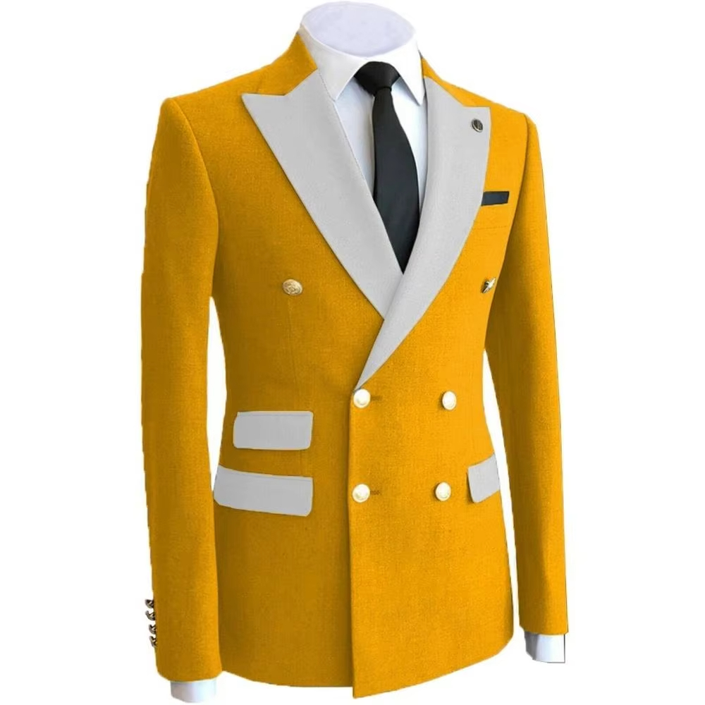Formal Wear For Men Yellow - Желтый мужской деловой костюм для торжеств:
