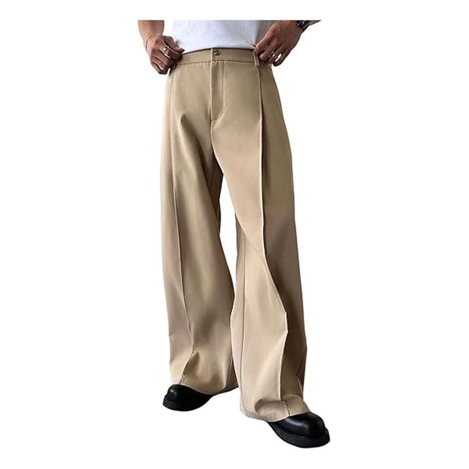 Men'S Formal Attire - Мужские однотонные брюки прямого кроя для