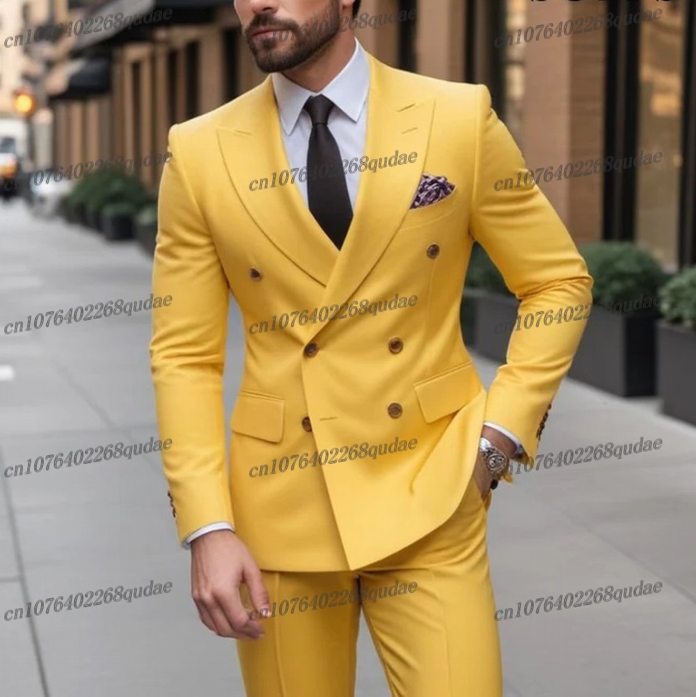 Formal Wear For Men Yellow - Желтый мужской костюм для торжественных случаев,