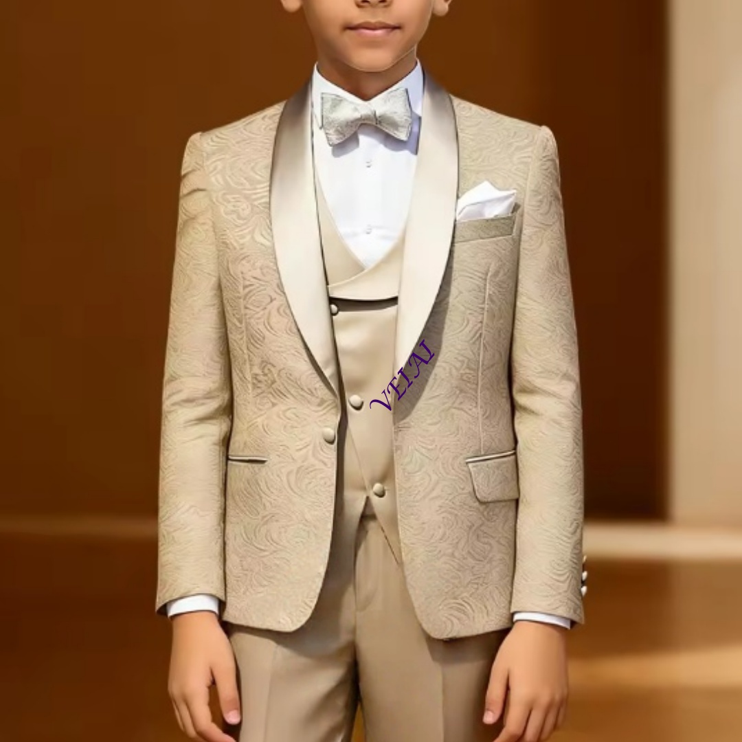 Mens Formal - Трёхкомпонентный формальный жаккардовый костюм для мальчиков