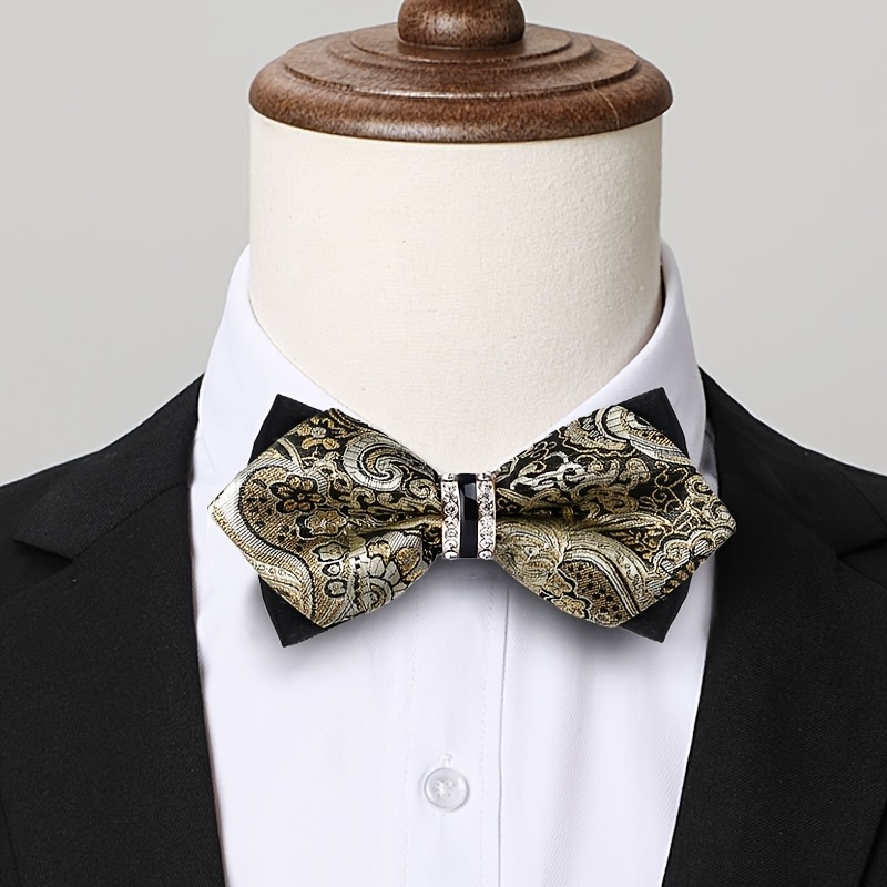 Formal Wear For Men Yellow - Мужская жаккардовая атласная галстуки-бабочки с декором