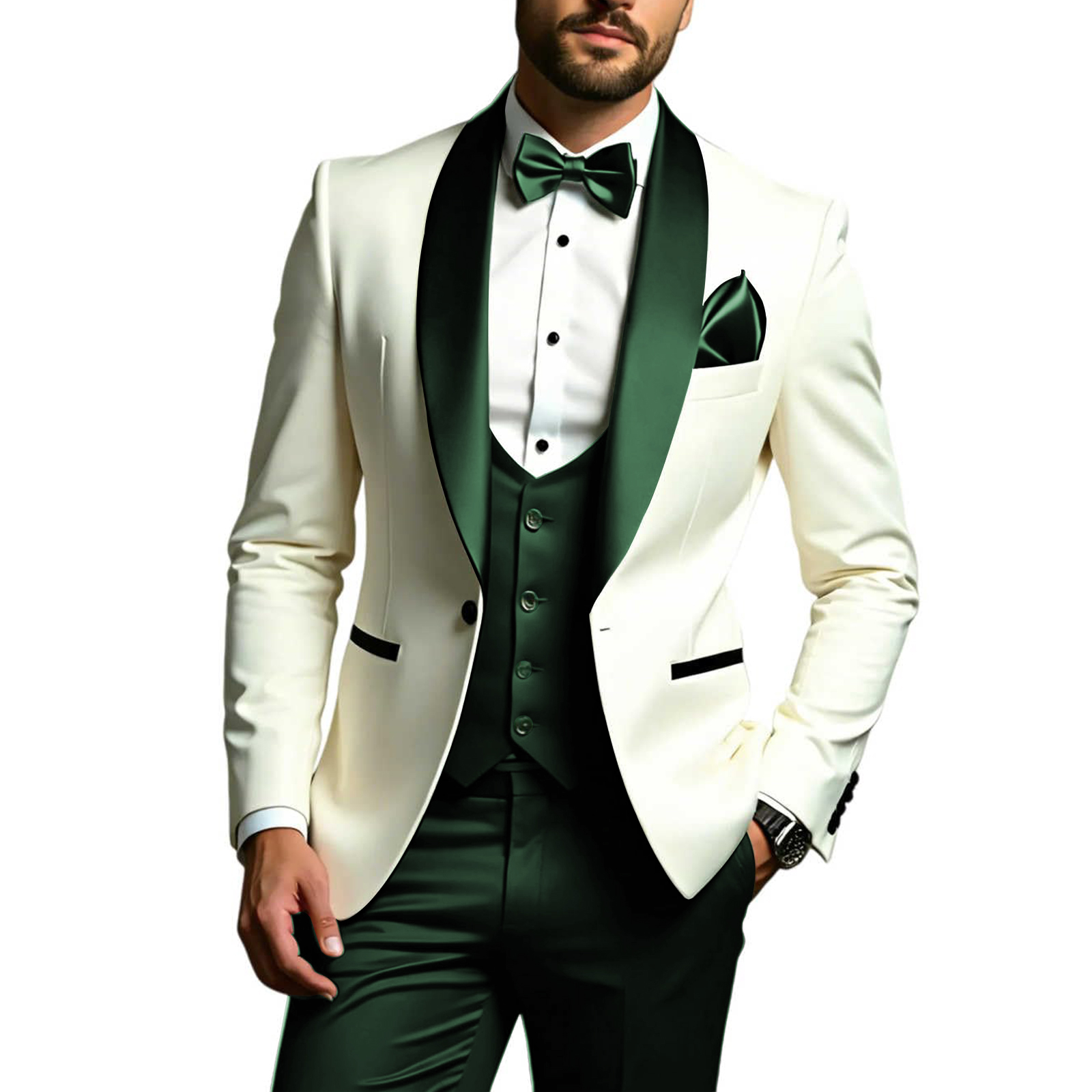 Men Formal Wear Modern - Мужской костюм-тройка Slim Fit: смокинг с