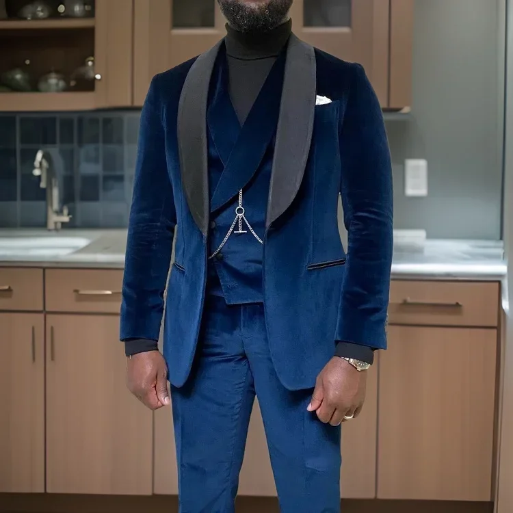 Men Formal Wear Modern - Формальные приталенные мужские костюмы, 3-х предметные