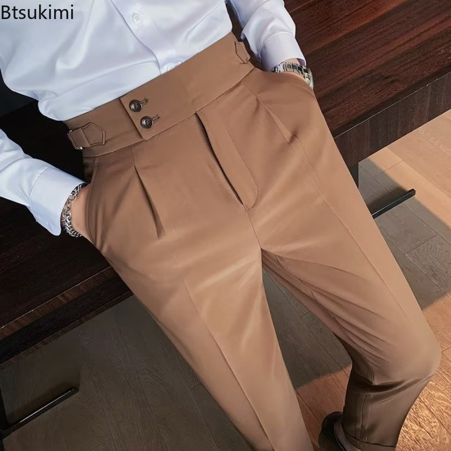 Men'S Formal Attire - Новинка 2026 года, мужские однотонные брюки,