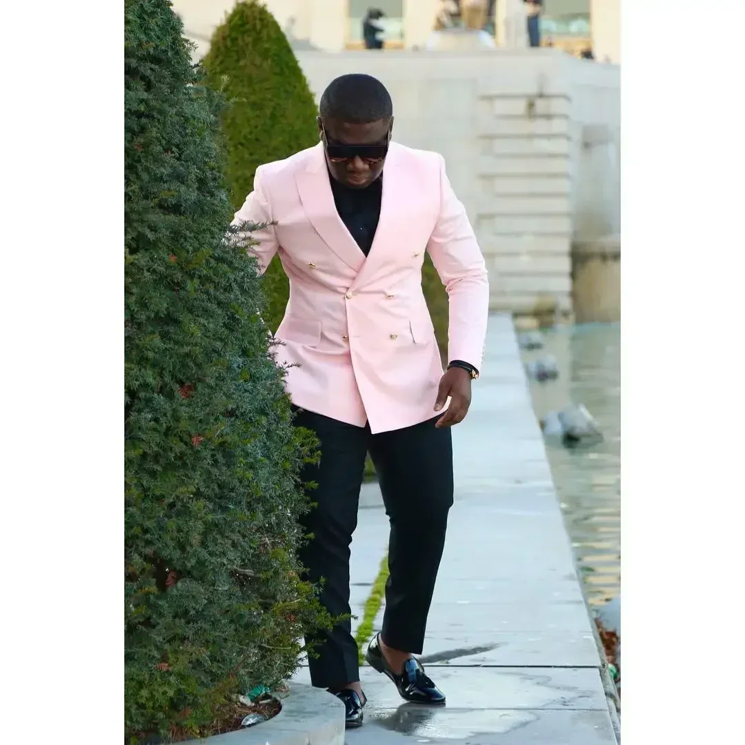 Двубортные мужские костюмы Sli – обзор и цена Men Formal Wear Modern