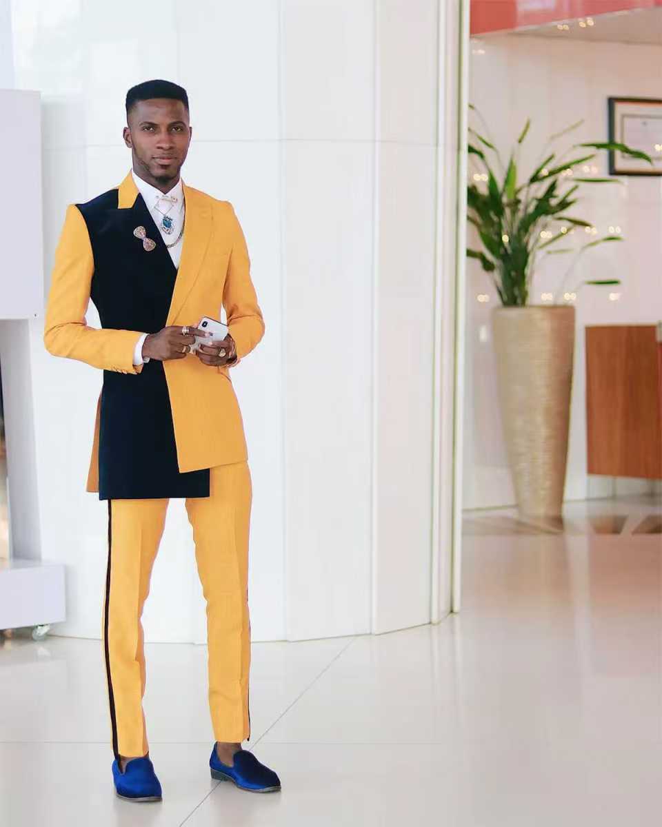 Черный, желтый мужской костюм, – обзор и цена Formal Wear For Men Yellow