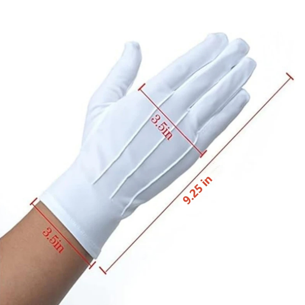 1/2 пары белых хлопковых перча – обзор и цена Formal Wear Gloves Men