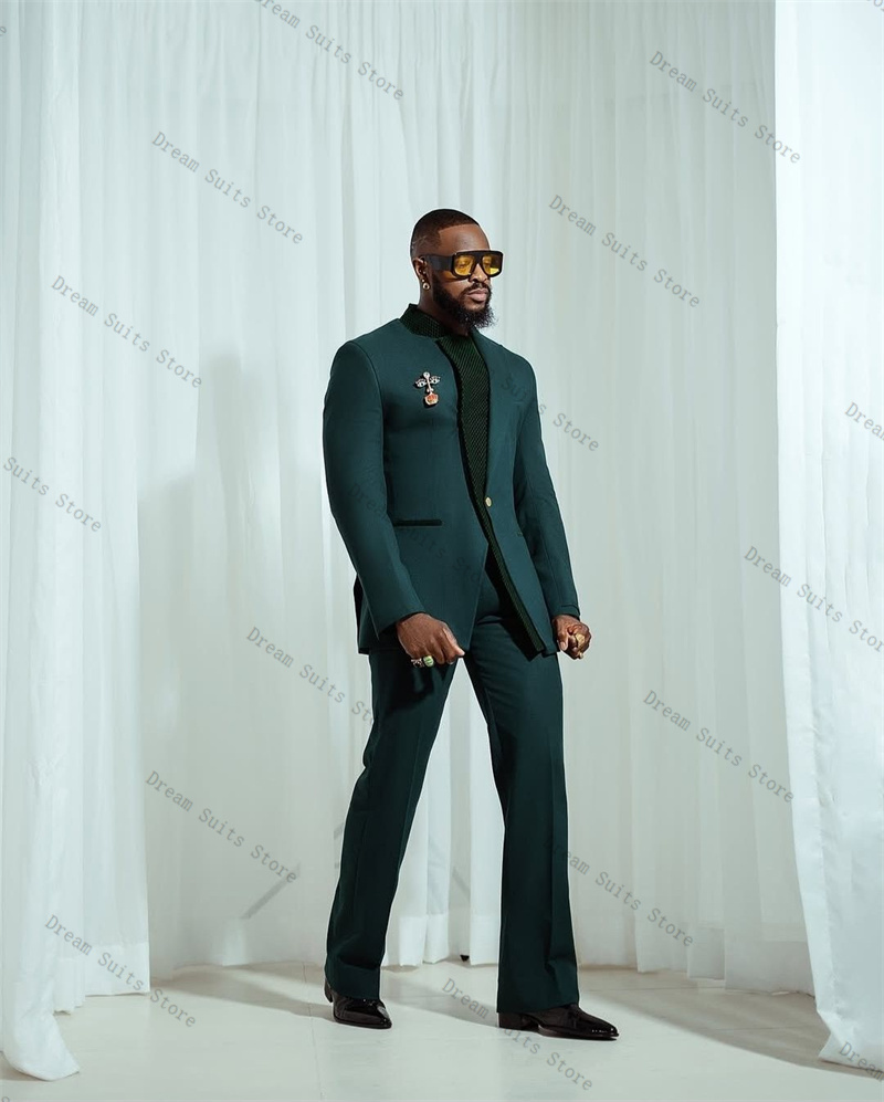 Цвет сращивания, мужской костю – обзор и цена Men Formal Wear Green