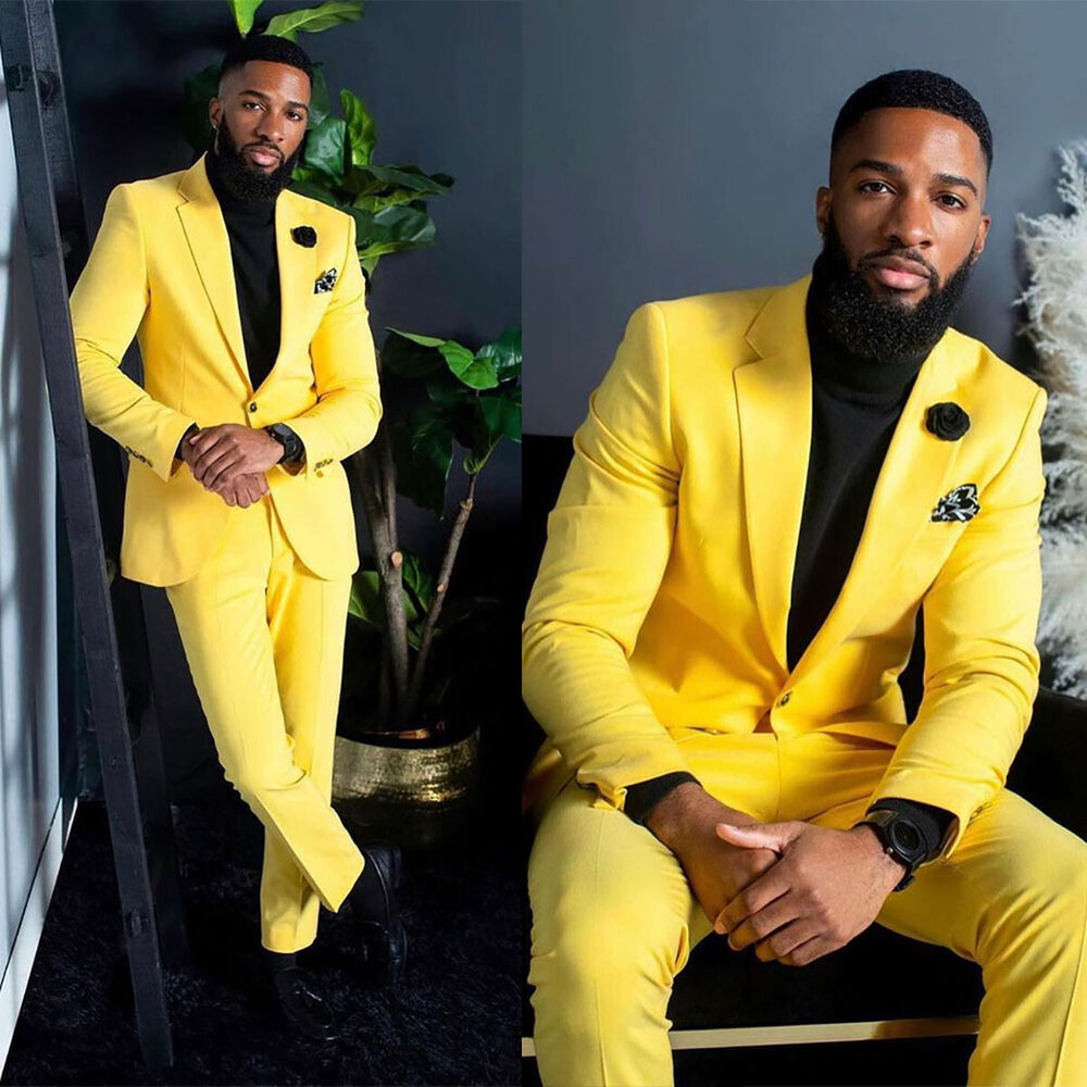 Мужской желтый костюм, притале – обзор и цена Formal Wear For Men Yellow