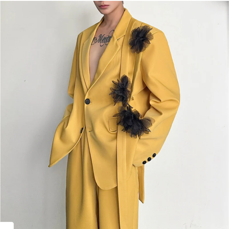 Желтый мужской костюм-двойка:  – обзор и цена Formal Wear For Men Yellow