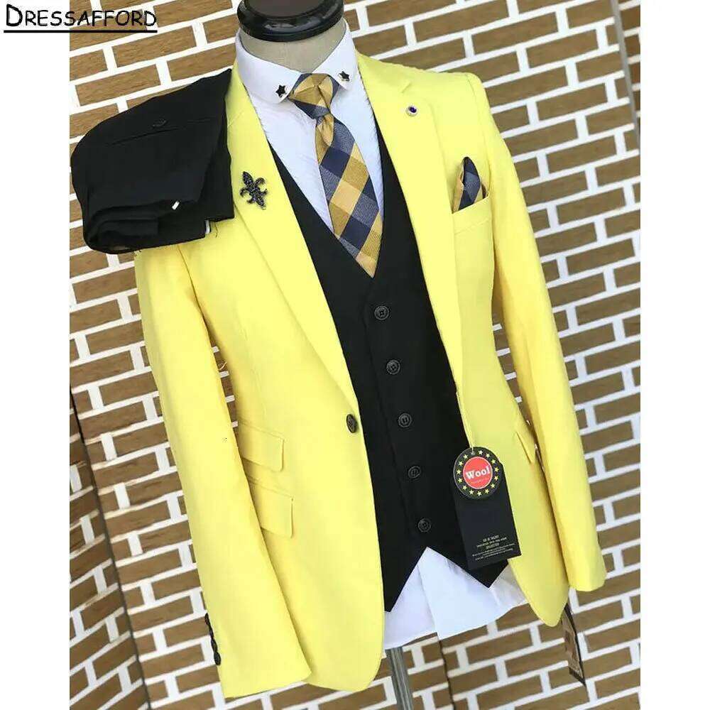 Желтый элегантный мужской дело – обзор и цена Formal Wear For Men Yellow